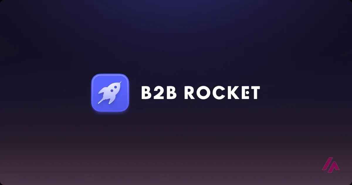 The B2B Rocket rocket icon and the words B2B ROCKET in white on a dark background