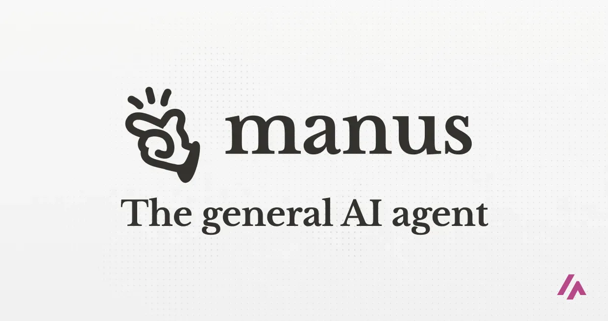 Manus logo with the tagline The general AI agent