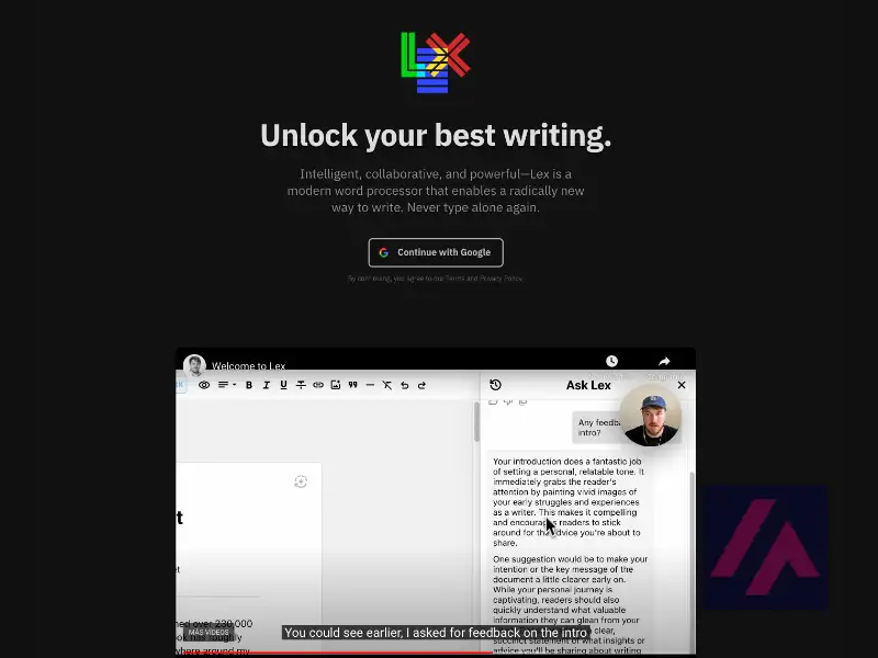 LEX Ai website